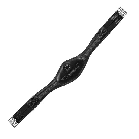 Acavallo Anatomical Jumping Girth Leather #colour_black